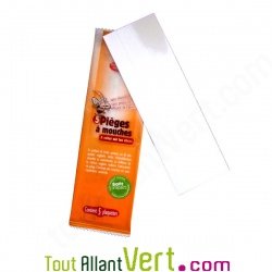 Pi�ge � mouches et moucherons � coller sur les vitres, 5 plaquettes englu�es