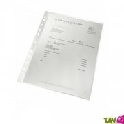 Pochettes perfor�es 100% recycl�es et transparentes, lot de 100, haut grammage