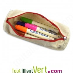 Trousse � crayons en coton bio � personnaliser soi-m�me