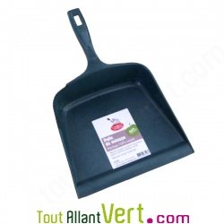Pelle de m�nage vert fonc� en plastique 100% recycl� avec trou d\'accroche