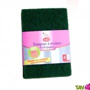 Tampons  rcurer grattante en bouteilles plastiques recycles, lot de 4