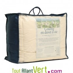Couette t en duvet d\'oie 100g/m2 et coton biologique