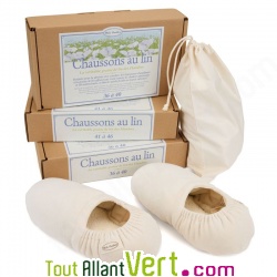 Chaussons bouillotte en graine de lin, chauffe-pieds de Mille Oreillers