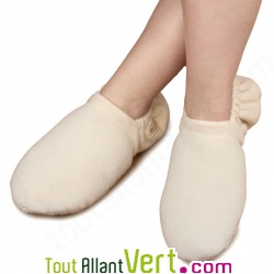 Chaussons bouillotte en graine de lin, chauffe-pieds de Mille Oreillers