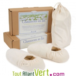 Chaussons bouillotte en graine de lin de Mille Oreillers, 36-40