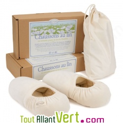 Chausson bouillotte en graine de lin 41-46 de Mille Oreillers