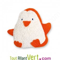 Bouillotte pingouin en coton bio aux noyaux de cerise
