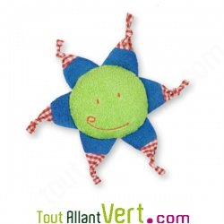 Bouillotte b�b� aux noyaux de cerise et coton bio Soleil bleu