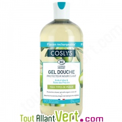 Gel douche bio COSLYS � l\'huile d\'olive 500ml