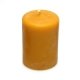 Bougie cylindre en cire d\'abeille jaune 8cm x 5cm longue combustion
