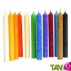 Lot de 4 bougies st�arine v�g�tale bio 20cm de couleur