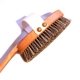 Brosse de massage de luxe en bois avec manche, fibre vgtale et crin