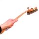 Brosse de massage de luxe en bois avec manche, fibre v�g�tale et crin