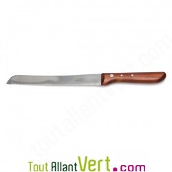 Couteau  pain Opinel, lame inox de 21cm, manche en bois de htre