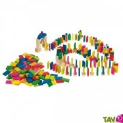 Rallye des dominos en bois avec pices pivotantes 247 pices, Goki, 5 ans+