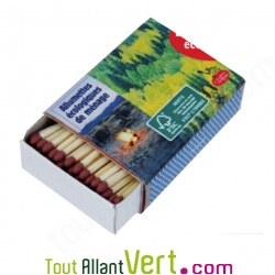 4 boites de 100 allumettes sans soufre