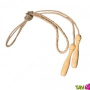 Corde � sauter, bois et jute, nature
