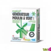Kit pdagogique de construction olienne, moulin  vent, jeu et expriences sur le vent, Green Science 4M, 8 ans+
