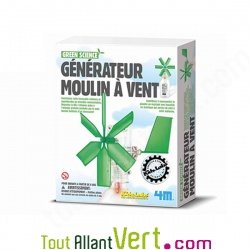 Kit p�dagogique de construction �olienne, moulin � vent, jeu et exp�riences sur le vent, Green Science 4M, 8 ans+