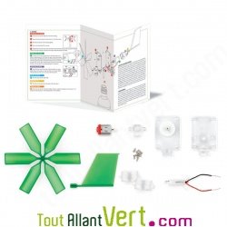 Kit p�dagogique de construction �olienne, moulin � vent, jeu et exp�riences sur le vent, Green Science 4M, 8 ans+