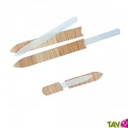 Lime  ongle en verre tremp transparente et leur tui en bois