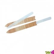 Grande lime  ongle en verre tremp et son tui en bois, 13,5cm