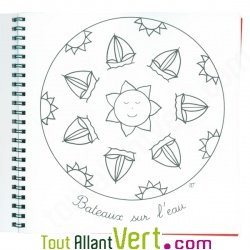 Coloriage Mandala pour les petits, 4 ans et +, sur papier recycl�
