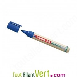Marqueur bleu recycl� et rechargeable pour tableaux blancs, Edding 28