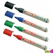 4 marqueurs recycls et rechargeables pour tableaux blancs, Edding 28