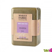 Savonnette de Marseille  la Violette et huile d'olive, Marius Fabre, 250g
