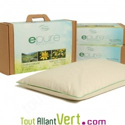 Oreiller au millet et plantes bio, housse coton biologique, Epure de Mille Oreillers