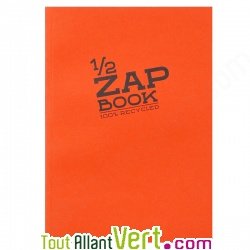Bloc uni recycl� A5 orange Demi Zap Book