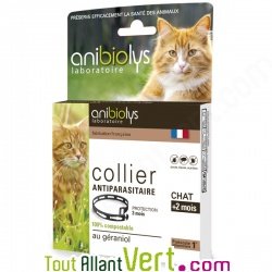 Collier anti-puces, anti-tiques naturel pour chat