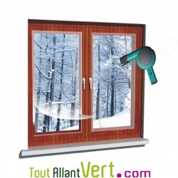 Film de survitrage isolant et invisible pour fentres 2.5x1.5m