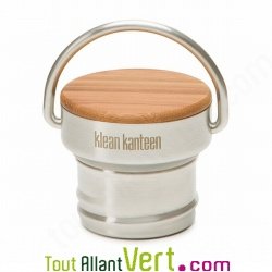 Bouchon inox et bambou pour gourde Klean Kanteen