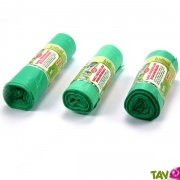 Sac poubelle vert en plastique v�g�tal