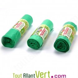 Sac poubelle vert en plastique vgtal