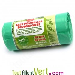 Sac poubelle vert en plastique vgtal