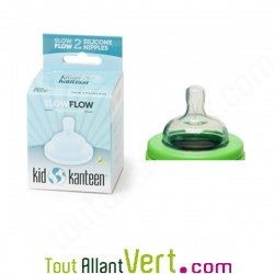 Lot de 2 ttines silicone dbit lent 0-6 mois Klean Kanteen