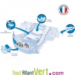 48 couches jetables cologiques 9-20Kg Maxi+ de Tidoo