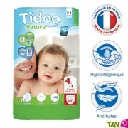 50 couches jetables cologiques 7-18Kg Maxi de Tidoo