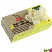 Gants fins  usage unique en latex naturel certifi , lot de 20