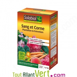 Sang s�ch� et Corne Torr�fi�e, engrais double action, agr�� bio,1,5kg