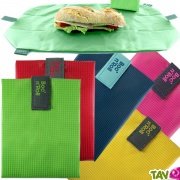 Emballage sandwich ajustable, rutilisable et lavable pour sandwich ou gouter, 54x32cm, Carreaux