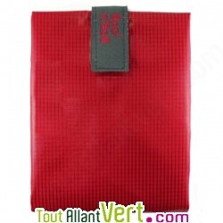 Sac ajustable et set de table Rouge pour sandwich ou gouter, reutilisable