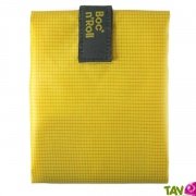 Sac ajustable et set de table Jaune pour sandwich ou gouter, reutilisable