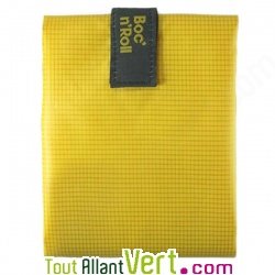 Sac ajustable et set de table Jaune pour sandwich ou gouter, reutilisable