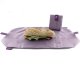 Emballage sandwich et set de table rutilisable et lavable, textile, 54 x 32cm