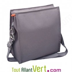 Sac isotherme recycl� gris ardoise pour emporter son repas