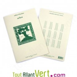 Cahier �colier A4 21x29,7cm, 96p recycl�, Arbre